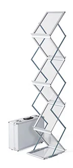 Металлическая двухсторонняя  буклетница в кейсе